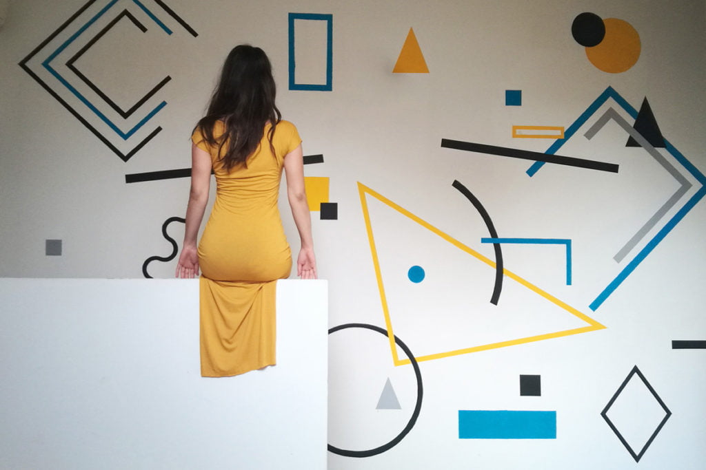 Dettaglio di un dipinto murale (murales) realizzato a mano da Martina De Paola