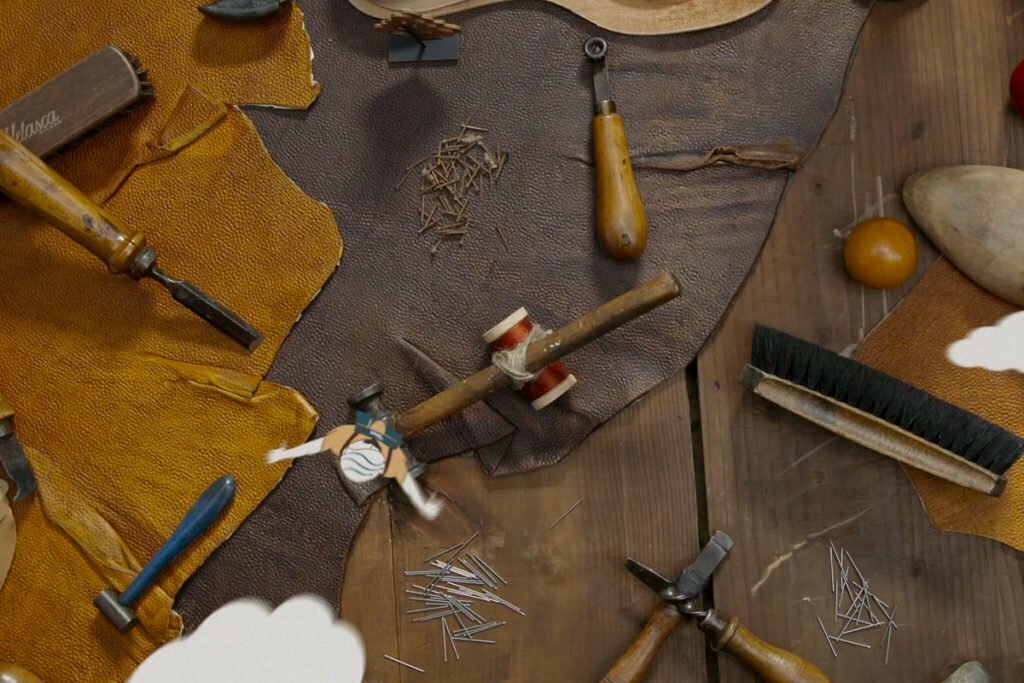 Scenografia realizzata a mano da Martina De Paola per Velasca Milano